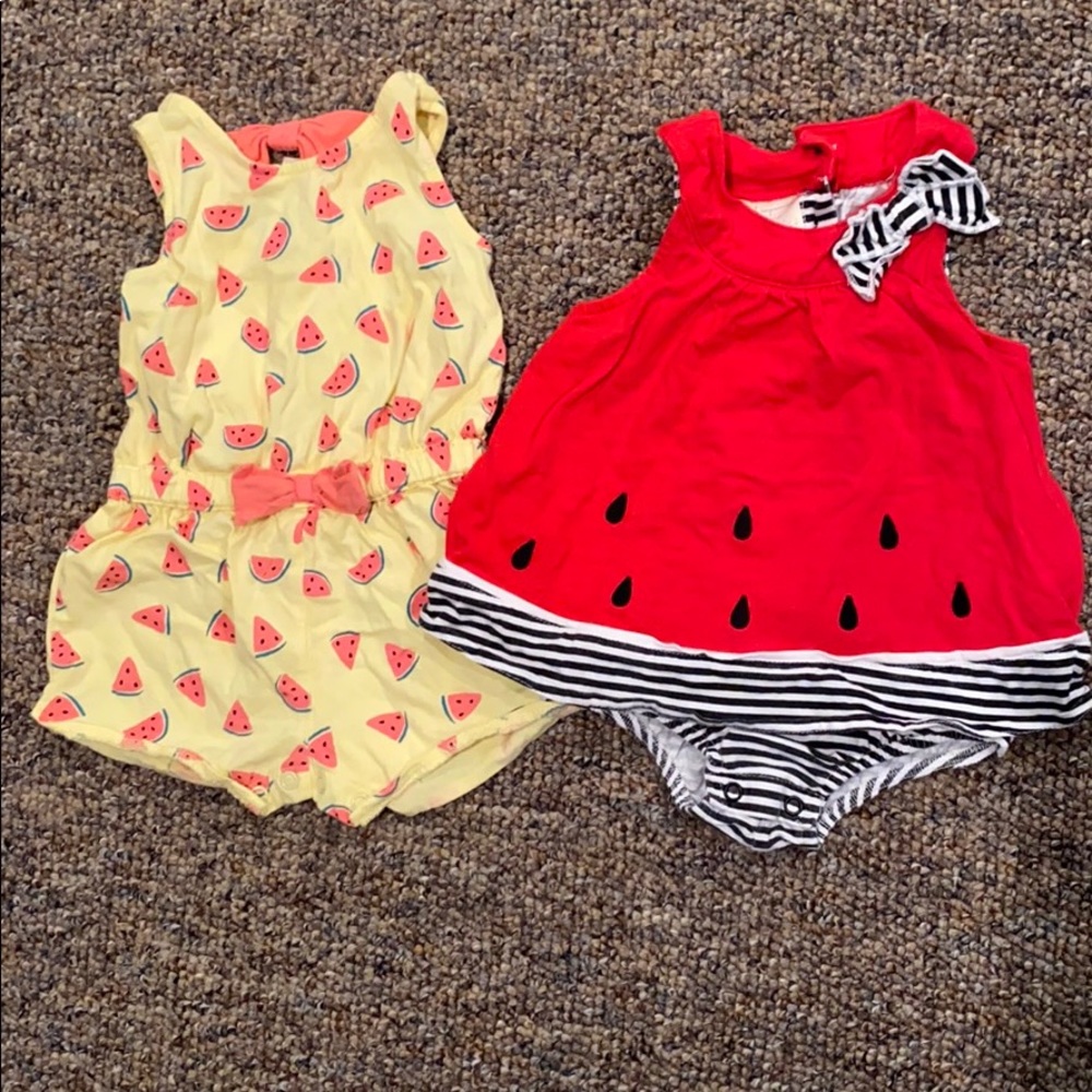 2 romper/bubble outfits